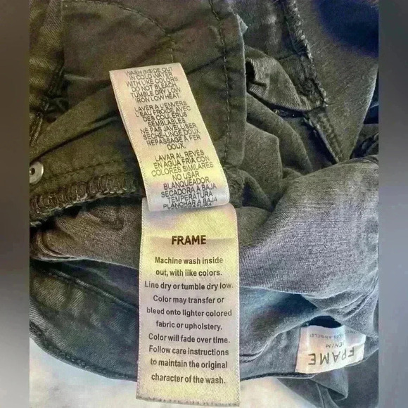 Frame Denim Women Jeans Le Skinny de Jeanne Low-Rise Denim Black #LSS769 Size 29 - Picture 6 of 7